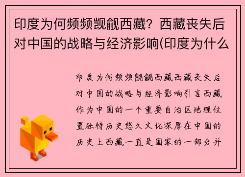 印度为何频频觊觎西藏？西藏丧失后对中国的战略与经济影响(印度为什么惦记西藏)
